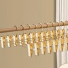 Fazanwey Gold Pants Hangers with 2-Adjustable Clip,Skirt Hangers Metal Clip