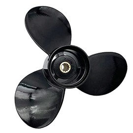 Soelidim Upgrade Aluminum Outboard Cupped Propeller Boat Prop(9 1/4x7,9 1/4X8,9 1/4X9,9 1/4X10,9 1/4X11,9 1/4X12) for BRP,Johnson,EVINRUDE 8-15HP with 13 Splinetooth (9 1/4(Dia) x10(Pitch))