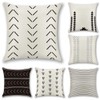 JUMUU Set of 6 Cotton-Linen Decorative Throw Pillow Covers Cute