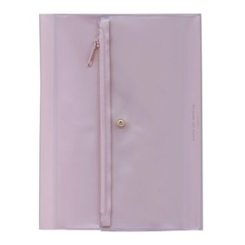 isshoni. N1935 Notebook Cover with Pen Case, Recycled PVC, A5 [Pink]