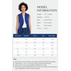 Xeoxarel Cárdigan sin mangas para mujer con frente abierto, Azul