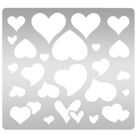 UNICRAFTALE Metal Stencil Heart Cutout Stencil Sign Metal Template Stainless Steel Diary Stencils Geometric Template Painting Stencil for DIY Scrapbooking Photo Engraving Jewellery