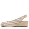 LifeStride Womens Kayden Wedge Sandal Tan/White Stripe 8.5 M