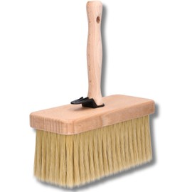 ToolSpace Quast Wide 190 mm Masonry Brush Wooden Painting Brush 1 Piece Ideal for Painting Wooden Fences Benches as Wallpapering Tool Painting Tassel Flat Brush Ceiling Brush Wallpaper Brush Non-Woven Wallpaper DIY