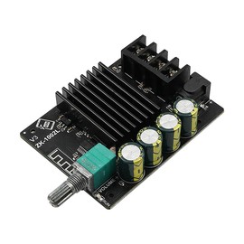 FONGKNOX BT 5.0 Mini HIFI Power Amplifier 100W 5~24V Bluetooth 2.0 Dual-channel Stereo Sound Module DIY Sound System Kit High Efficient Heat Dissipation 470uF Green Gold Capacitor ZK-1002L