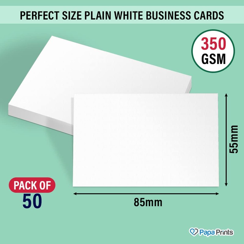 Pack of 50 Blank Flash Cards White (85 x 55