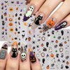 Halloween Nail Art Stickers 3D Self-Adhesive Halloween Nail Decorations