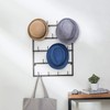 MyGift 5 Tier Modern Wall Mounted Matte Black Metal Hat