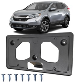 GZVKE Front License Plate Frame Tag Holder Mounting Bracket Fits for Honda CR-V 2017 2018 2019 Textured Black Replace HO1068124 71145TLAA00