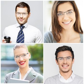 Near Sighted Glasses for Men Women Half Nearsighted Distance Driving Myopia Eyeglasses Xl Near Sighted Farsighted Cheaters Computer Eye-glasses Large Blue Light Blocker Tv Gaming Nerd Eyewear -0.5