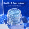 EODCI Dip Powder Nail Set, Blue Shimmering, All Seasons, 28