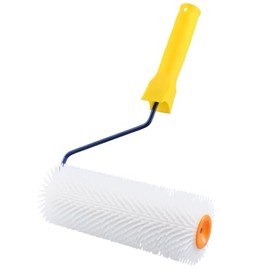220mm x 70mm 30 Tip Spike Roller with Plastic Tips Yellow Handle 350mm Total Length