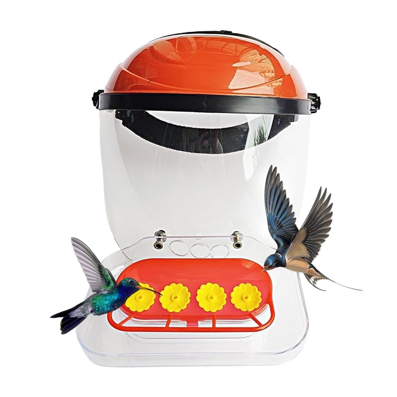 Hummingbird Hat Feeder for Head - Wild Bird Feeders,4 Feeding