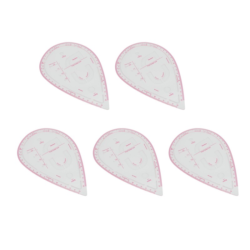 5pcs 6403 Curve Ruler Set Multifunctional Plastic Curve Pattern Ruler