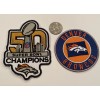 (2) DENVER BRONCOS VINTAGE EMBROIDERED IRON ON PATCHES 3"x3" &