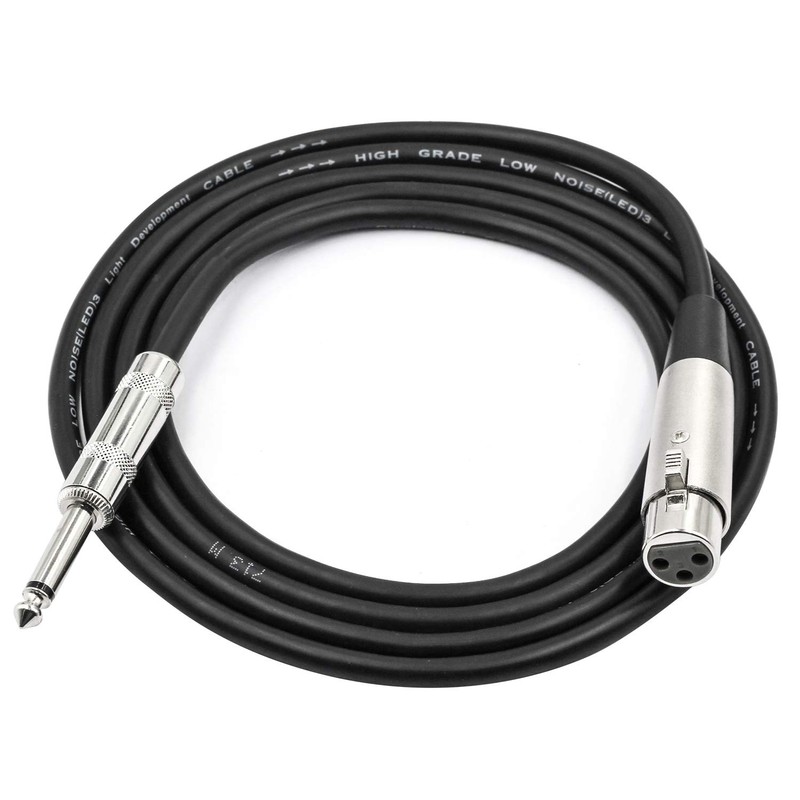 LoongGate Microphone Cable XLR Female to 1/4 Inch 6.35 mm