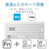 Elecom TK-FDP098TWH Wireless Keyboard (Receiver Included) Pantograph Mini Keyboard, White