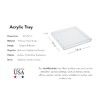 Clear Acrylic Organizer Tray, 10 x 10 Low-Profile Display &