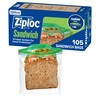 Ziploc Sandwich and Snack Bags with EasyGuide Texture, Plastic Storage