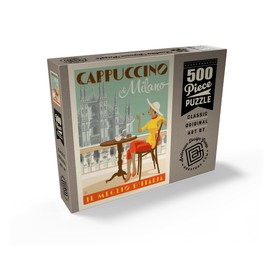 MyPuzzle Cappuccino Di Milano, Vintage Poster - Premium 500 Piece Jigsaw Puzzle for Adults