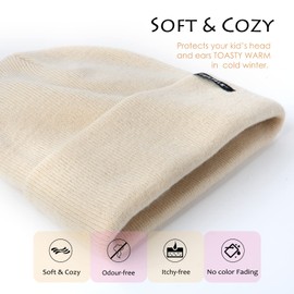 FURTALK Unisex Baby Toddler Kids Beanie Winter Knitted Hat for Boys and Girls, beige