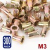 M3 Rivet Nuts Metric Nutserts, Zinc Plated 300 pcs, Nut