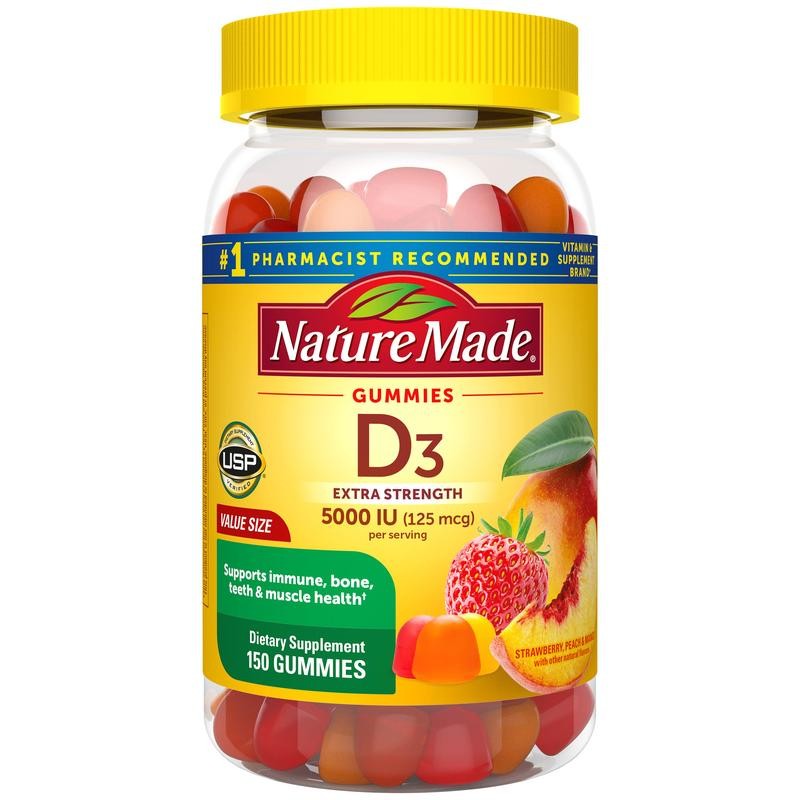 Vitamin D Extra Strength 5000 IU (125 mcg) Gummies -