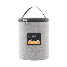 Portable Baby Bottle Warmer Bag Food Warming Tote Temperature Display Car Travel Baby Meal Pouch Milk Bottle Warm Bag