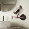 OVENTE Wall Mounted Lighted Makeup Mirror, 7" Double Sided 1X/10X
