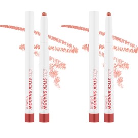 i'm meme Korean Cosmetics Eye Shadow Stick Shadow Glitter Single Color Shadow Teardrop Bag Sparkling Shadow Carrying Travel Stick Shadow Shimmer (Set of 2 / Rose Cape)