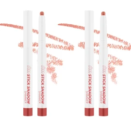 i'm meme Korean Cosmetics Eye Shadow Stick Shadow Glitter Single Color Shadow Teardrop Bag Sparkling Shadow Carrying Travel Stick Shadow Shimmer (Set of 2 / Rose Cape)