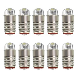 ShuoHui E5 Cold White LED 12V-14V Bulb for Socket E5 E5.5 H0 Bulb 6000K (10)