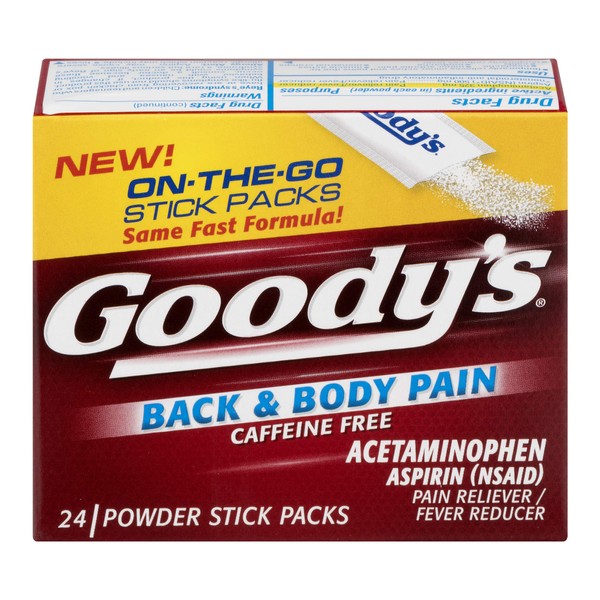 Goody's Back & Body Pain Relief Powders | Caffeine Free | 24 Count
