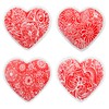 MIJOMA Hand Warmer Pocket Warmer Sets Finger Warmer Against Cold Hands in Winter (Set of 4 Floral Hearts)