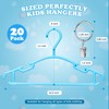AMZXHCQ Baby Hangers with Metal Ring Clips, Children Plastic Hanger