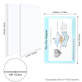 OTCRAFT 3 Pcs/Set Standard Cutting Pads and Thin Die Adapter for Die Cutting Machine for Die Cutting Machine；Clear Polycarbonate Cutting Pads Die Cutting Plates DIY Scrapbooking Paper Crafting