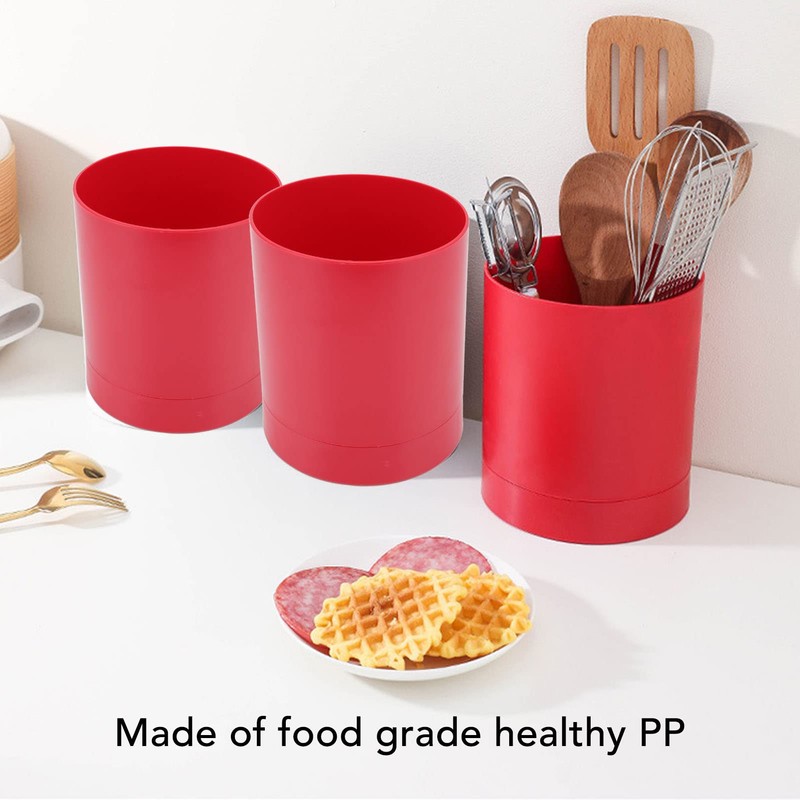Utensil Holder, 360 Degree Rotating PP Chopstick Basket, Tableware Storage