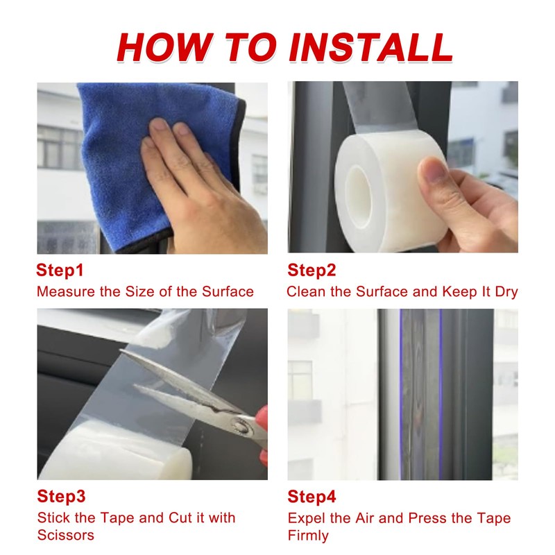 PackYard Transparent Window Seal Weather Sealing Tape 2 Inch x