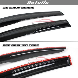 Gearzaar For 2018-2024 8th Gen Toyota Camry JDM 3D Mugen Style Window Visors Rain Guards