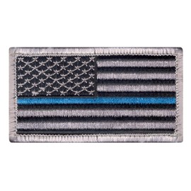 Rothco Thin Blue Line Police U.S. Flag Patch - Hook Back (Normal)