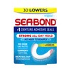 Sea-Bond Denture Adhesive Seals, Original Lowers, Zinc-Free, All-Day-Hold, Mess-Free, 30