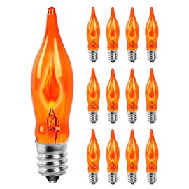 12PK Flickering Flame Light bulbs, Halloween Light Bulbs for Chandeliers