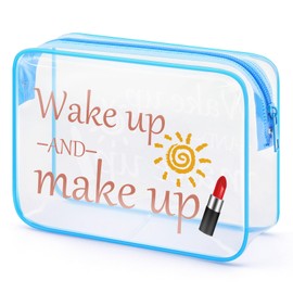 Gfhzdmf Wake Up And Make Up Bag Inspirational Gifts for Make Up Lover Gift for Women Female Best Friends Sisters Cosmetic Bag Christmas Birthday Gift for Coworker Toiletry Bag for Travel