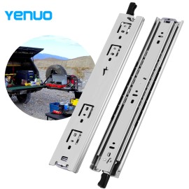YENUO Heavy Duty Locking Drawer Slides 68kg Lbs - Full Extension Side Mount Ball Bearing, 12-40 Inch Runners Glides, 1 Pairsize: 32in(800mm), color: with lock