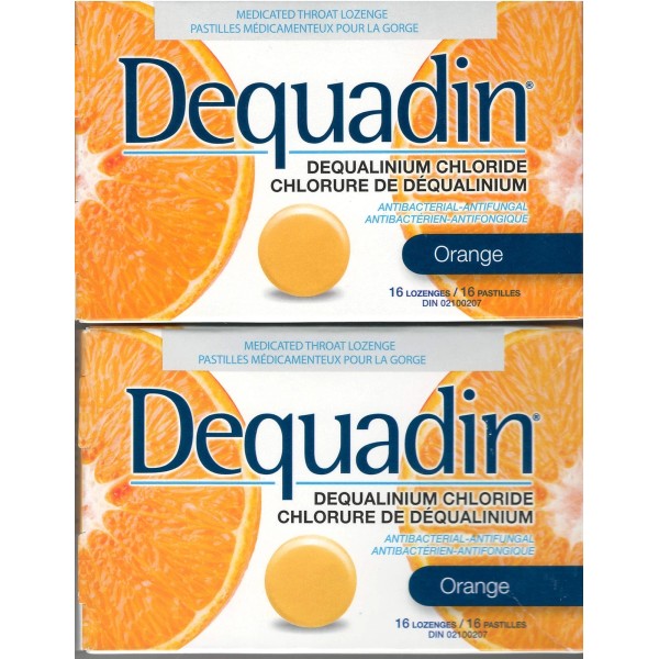 Dequadin Antibacterial Medicated Lozenges for Sore Throat and Cough 16