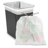Commander 13 Gallon 0.7 MIL Tall Kitchen White Drawstring Trash