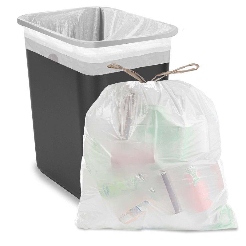 Commander 13 Gallon 0.7 MIL Tall Kitchen White Drawstring Trash