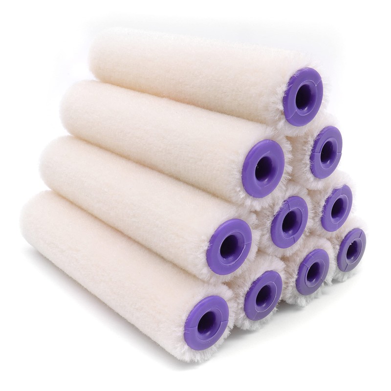 COTTAM Velour/Mohair Paint Roller Sleeves (Short Pile) x10 | Mini/Small