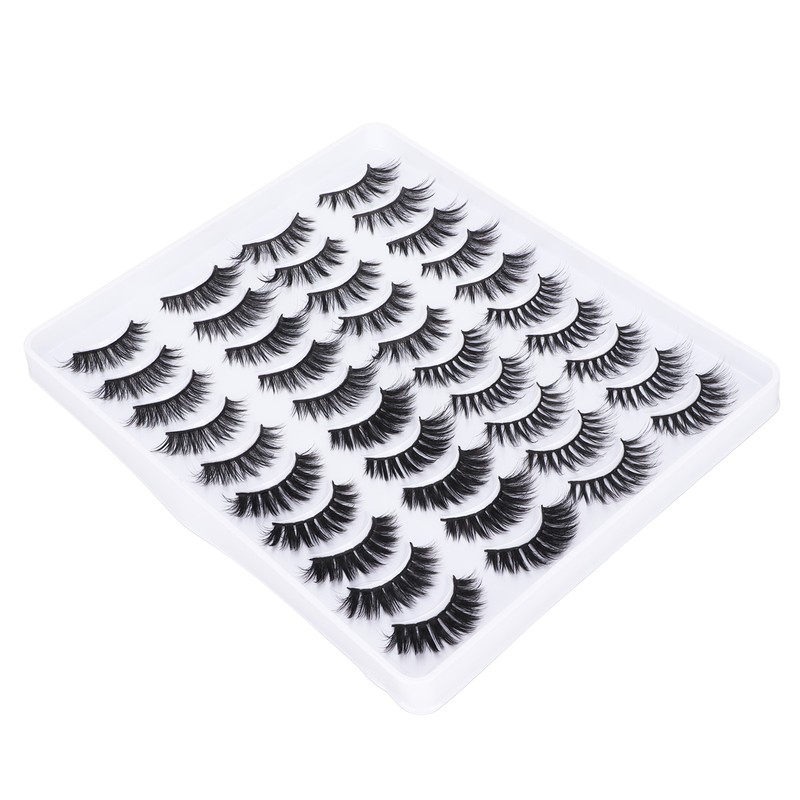 20 Pairs 6D False Eyelashes 4 Styles Long Thick Semi