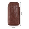 Cigar Holder Case Artificial Leather Portable Durable Elegant 3 Finger